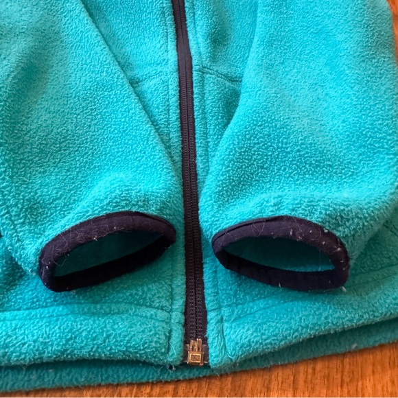 LL Bean Teal Fleece Full Zip Jacket. Size Kids 4. - Picture 11 of 17
